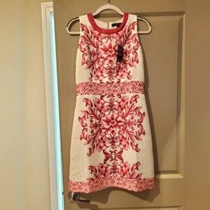 Boston Proper Tile Print Textured Jacquard Sheath Dress - Size 10 - *NWT*